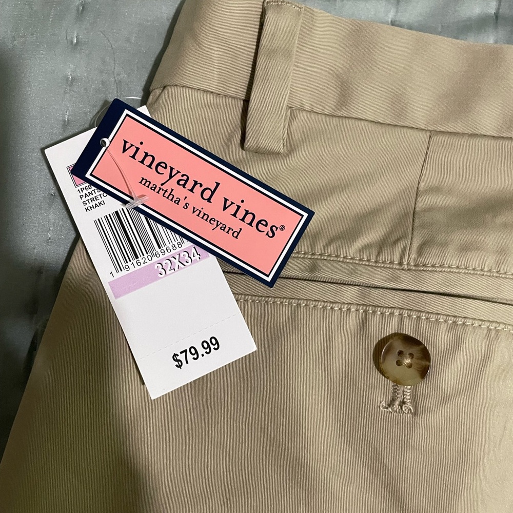 Vineyard Vines Tan Chinos Classic Style. 32x34 - Picture 7 of 7